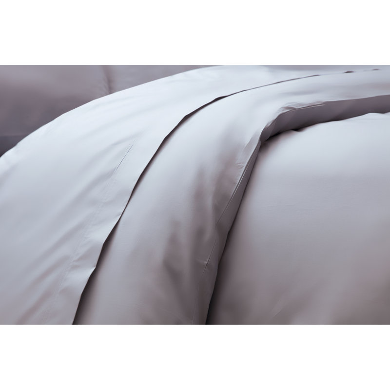 Cotton Solid Colour Duvet Cover Set with Pillowcases, Super King Duvet Cover + 2 Standard Pillowcases, White