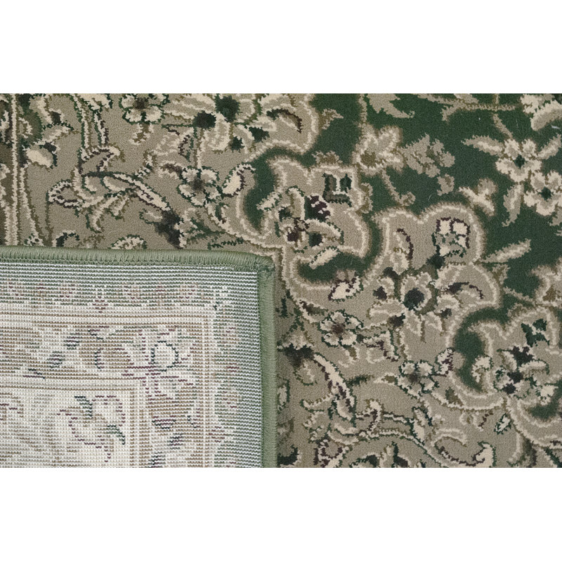 Tapis oriental vert Willett, Tapis de couloir : 2 pi 2 po x 7 pi 7 po