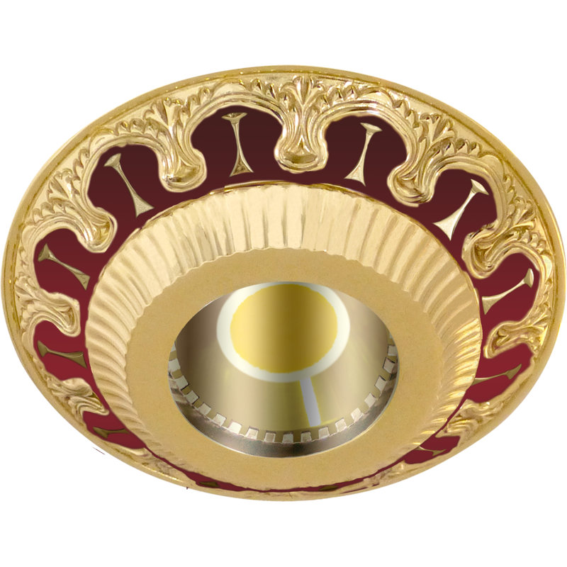 Flickinger 7cm Decorative Recessed Trim, Gold/Red