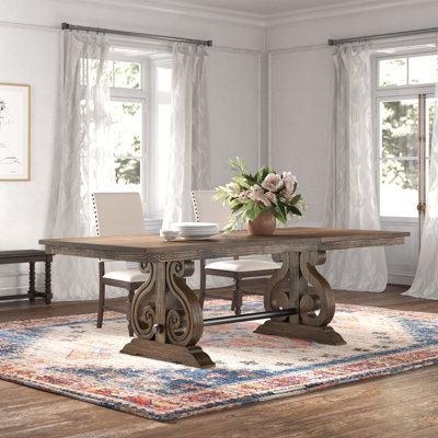Heneretta Extendable Pine Wood Dining Table