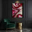 Abstrait art fluide sur toile rouge 24-1484636680
