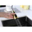 Robinet de cuisine en acier inoxydable de couleur dorée, rétractable, à grande arche, robinet d'évier doré à débit de 1,8 gallon par minute, lourd 4,2 lb-121628425
