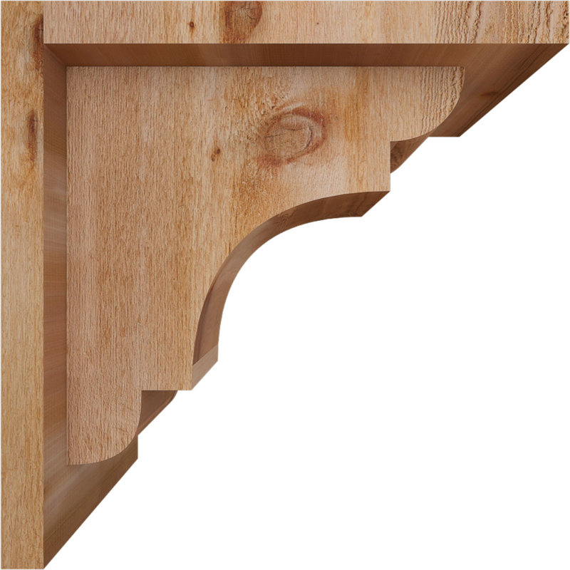 New Brighton Corbel avec plaque arrière, H 10 po x l 6 po x P 10 po, Cèdre rouge, Sciage brut