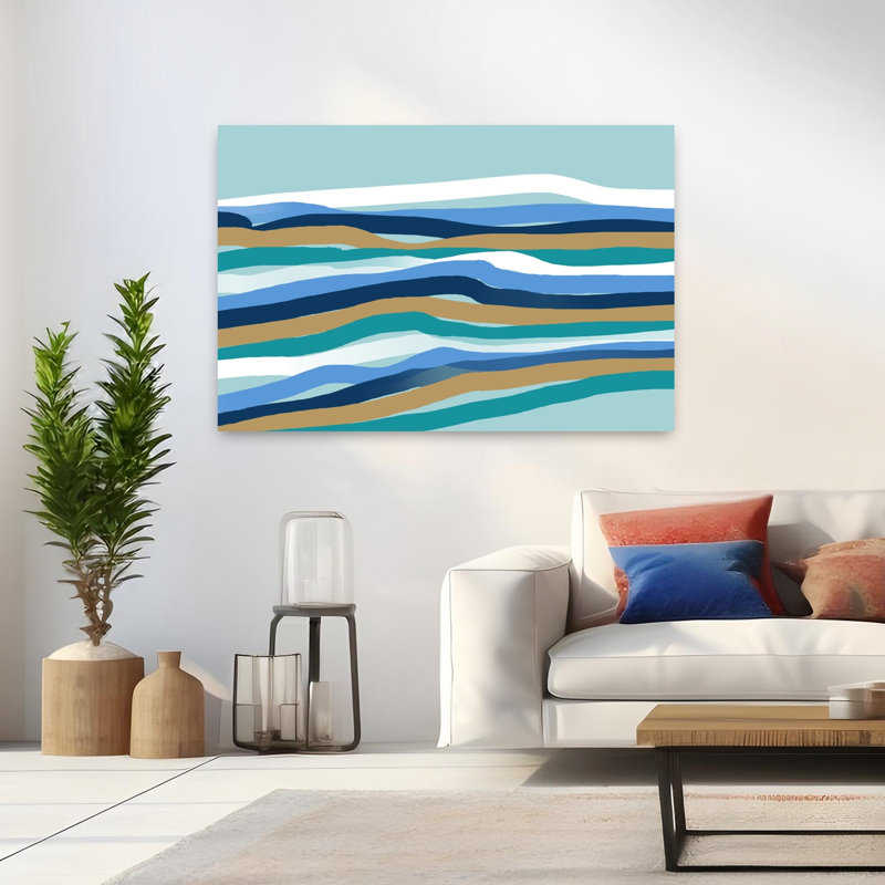 Art contemporain abstrait contemporain, H 32 po x l 48 po