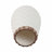 Stoneware Ceramic Vase with Textured Diamond Basket-Weave Pattern and Brown Rim - 6x6x9 White Casual Home Decor for Living Room, Office, Bedroom or Home Display-1666099602