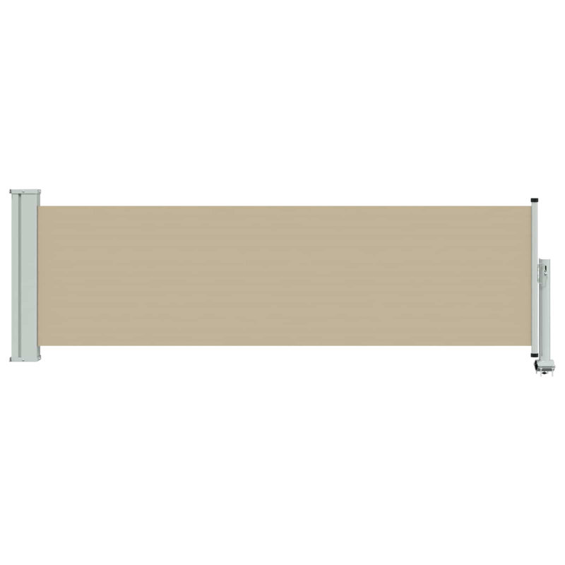 Auvent latéral vidaXL 39,37 po x 118,11 po en acier 100% polyester fer, Beige, 39.4" H x 118.1" W