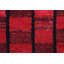 1950s Vintage Tulu Rug in Red/Black Geometric Pattern, Shag Pile