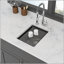 Évier de bar à quartz - Comptoir de cuisine en granite noir 15 x 20 po avec accessoires