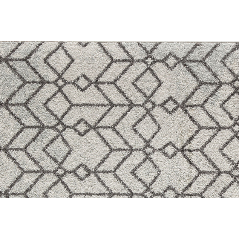 Ildiko Knox Tribal Candle White Area Rug, Rectangle 8'3" x 10'