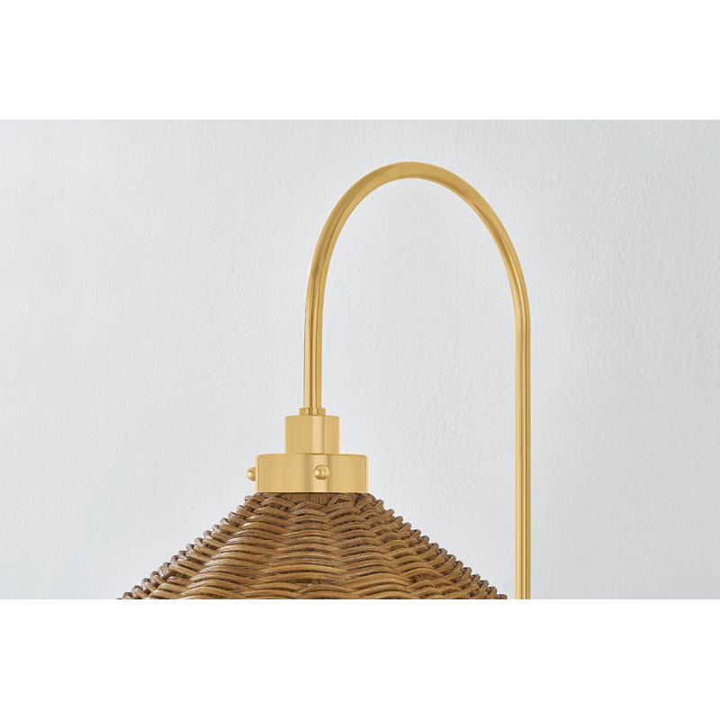 Applique murale 1 lumière Kensington 12 "en rotin Empire par Mark D. Sikes pour Hudson Valley Lighting