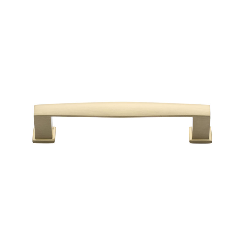 Hudson Cabinet 8" Center to Center Bar Pull, Satin Brass, 4"