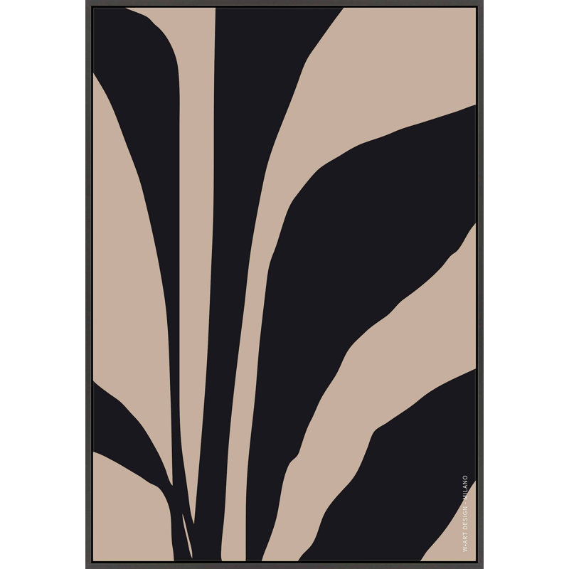 Organic Abstraction 1 Print by Romina Gadler, Black Framed Canvas, 25" H x 17.5" W x 1.25" D