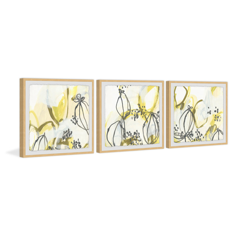 " Podular VI " 3 - Pieces, 18" H x 18" W x 1.5" L