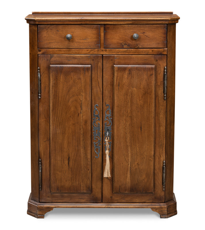 Desserte en bois d'acacia de 27 po de largeur 2 tiroirs Imperial Hall, Brun