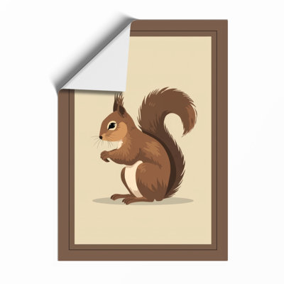 Upright Squirrel Botanical - Framed Print