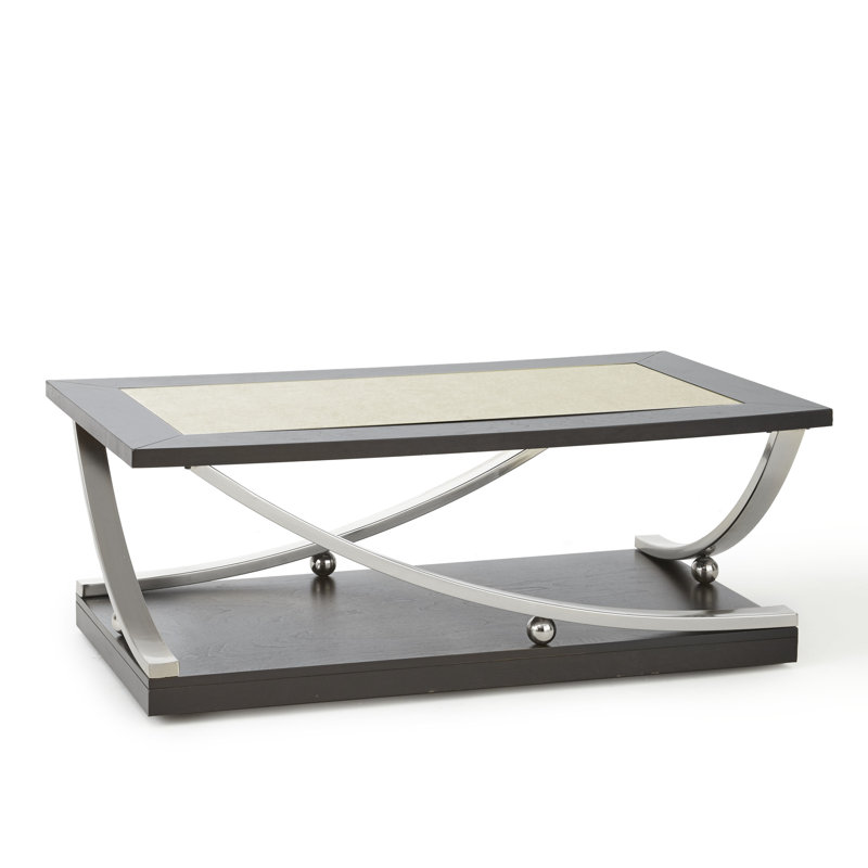 Table basse à pieds croisés avec rangement Catrisha