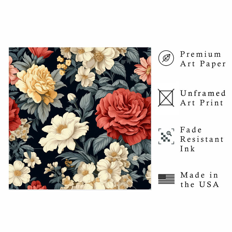 «Floral Dreaming of Flowers IV», reproduction d'art classique sans cadre