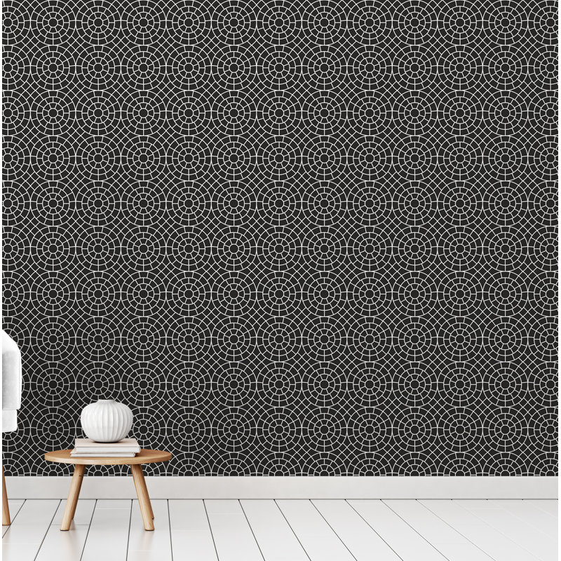 Panneau de papier peint adhésif Abbondanza, Noir, l 24 po x L 48 po