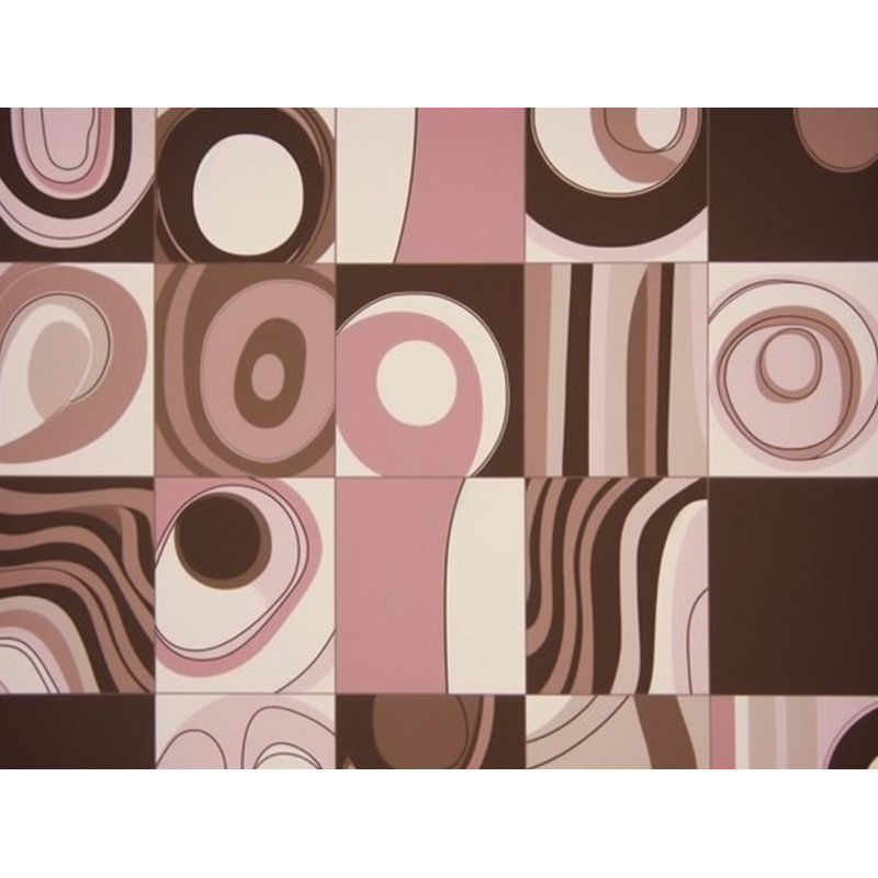 Funky Bedding, Queen Comforter, Brown/Pink Abstract