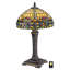Lampe de table en verre coloré Akshara