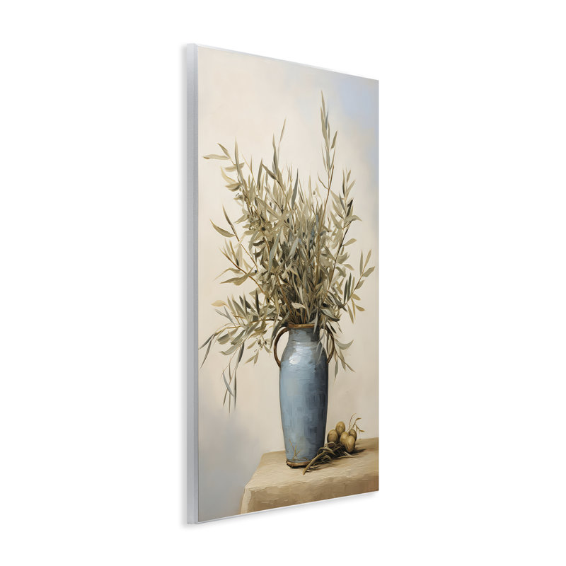 "Rustic Pottery Plant" par Petals Prints Design, H 19 po x l 13 po