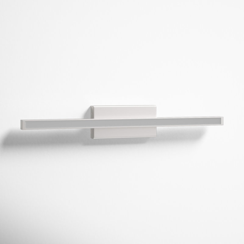 Rochelle LED Flush Mounted Sconce, Brushed Nickel, 2.75" H x 18" W x 1.63" D