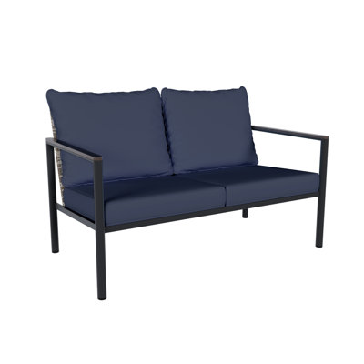 Outdoo Wicker Aluminum Loveseat With Cushion
