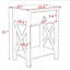Ensemble de 2 table de chevet en bois, table d'appoint en forme de X, table de bout avec tiroir, mobilier de chambre à coucher, brun