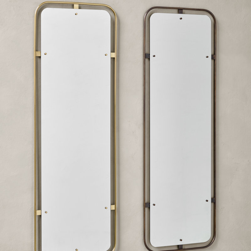 Nimbus Engineered Wood Mirror, Bronzed Brass, 62.4" x 21"