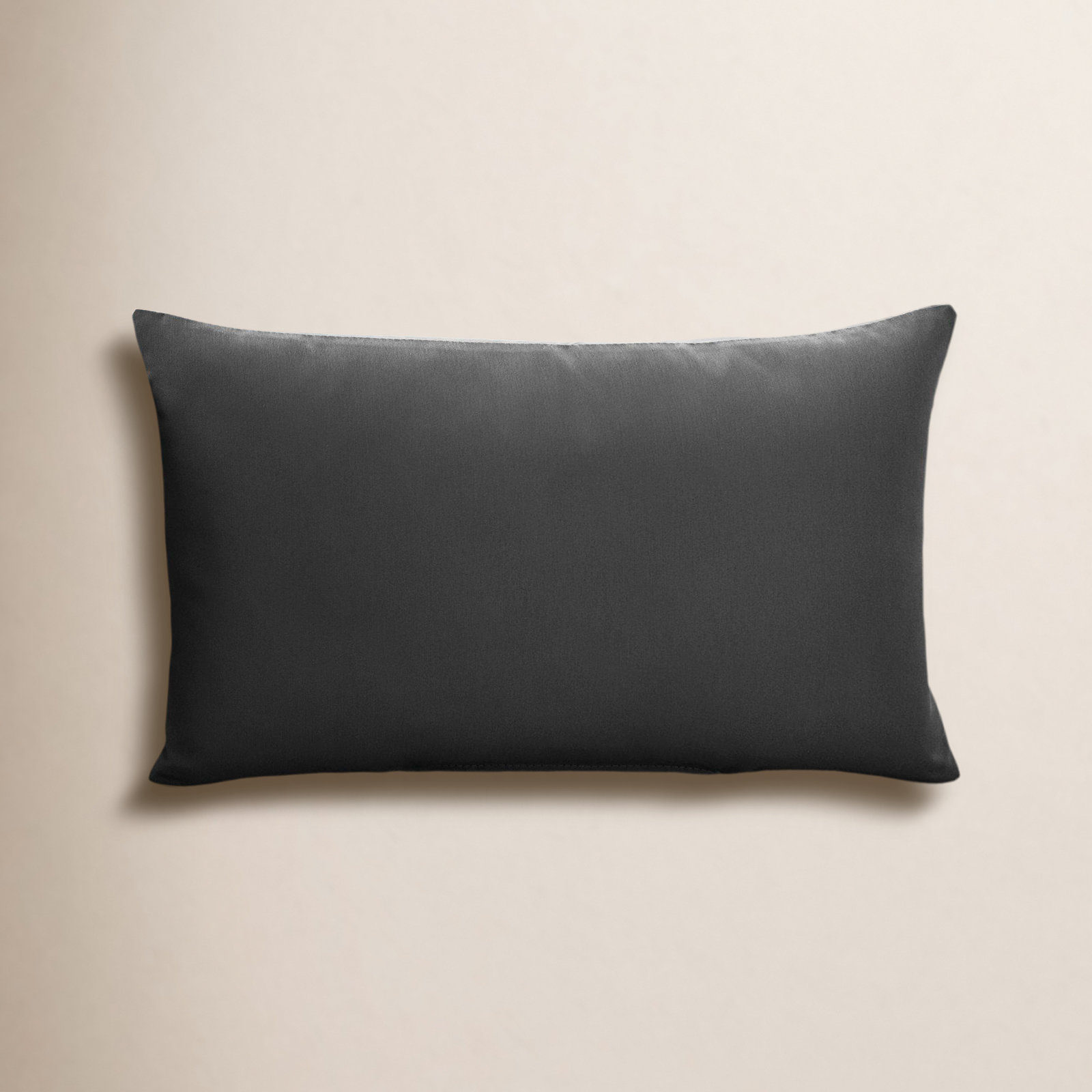Almeda Indoor/Outdoor Lumbar Throw Pillow, Charcoal, 12" x 18"