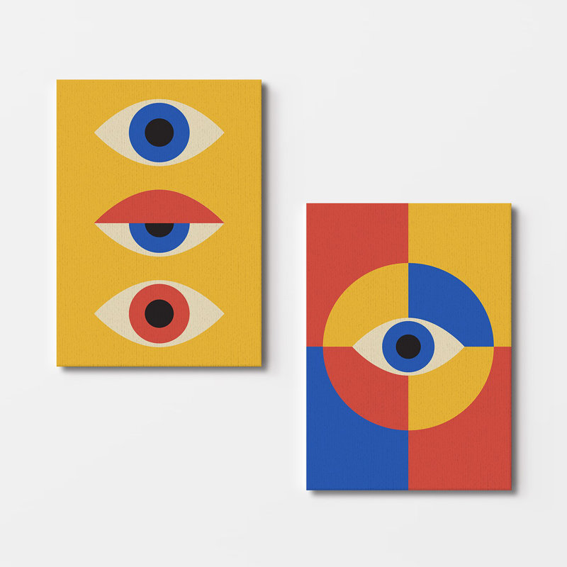 Peinture décorative sur toile (2 pièces), H 19,7 po x l 27,6 po
