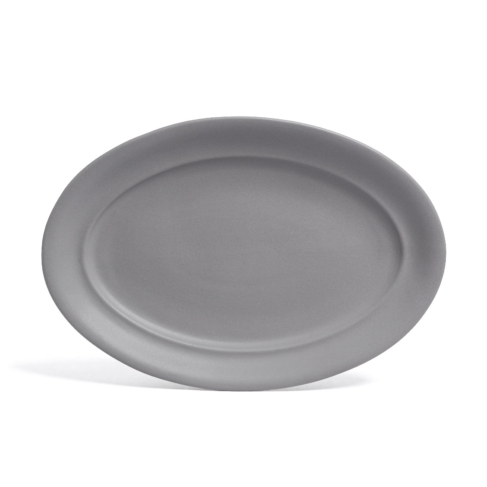 over&back Rimmed Platter, Gray