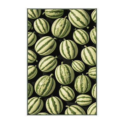 Tapis lavable à motif de fruits melon Casaba