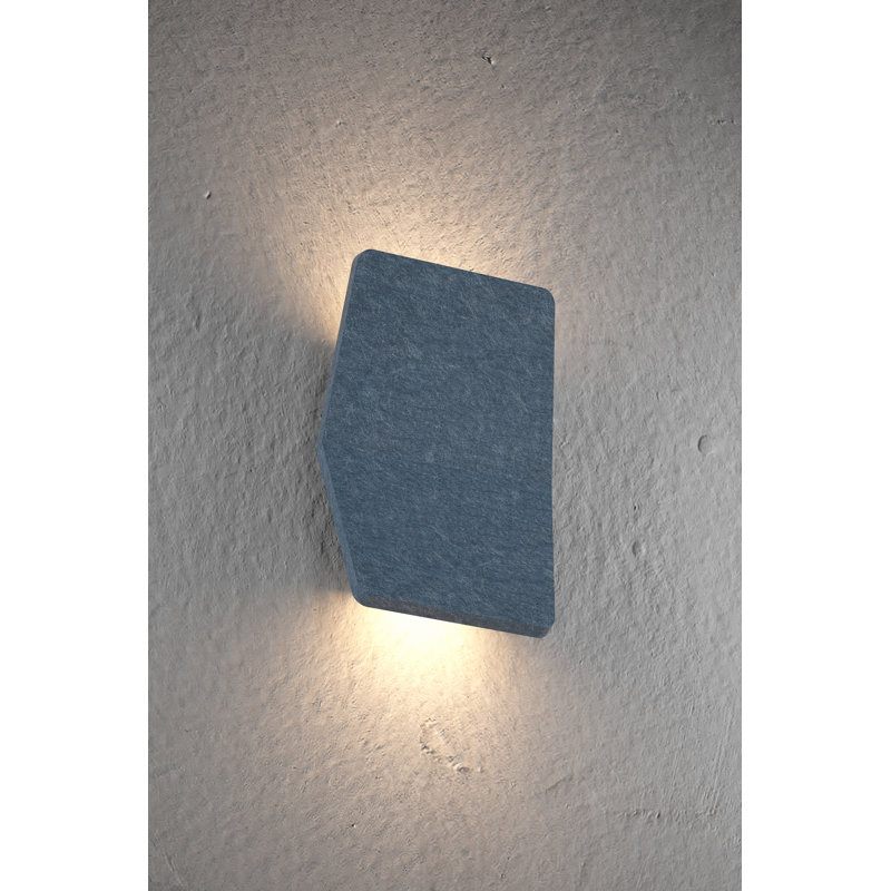 Hush LED Flush Mounted Sconce, Blue, 8.75" H x 6.25" W x 3.43" D