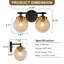 Éclairage pour meuble-lavabo en verre craquelé - 2 lumières noir mat et doré, direction réglable, luminaire à intensité variable E26-197285589-197285590