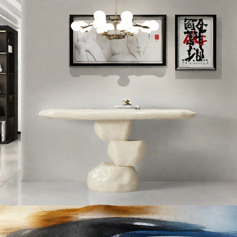 Console Modern Minimalist Art Design, H 35,43 po x l 62,99 po x P 15,75 po, Kaki