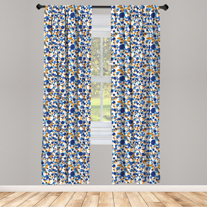 Abstract Semi-Sheer Rod Pocket Sliding Panel, 28" x 95"