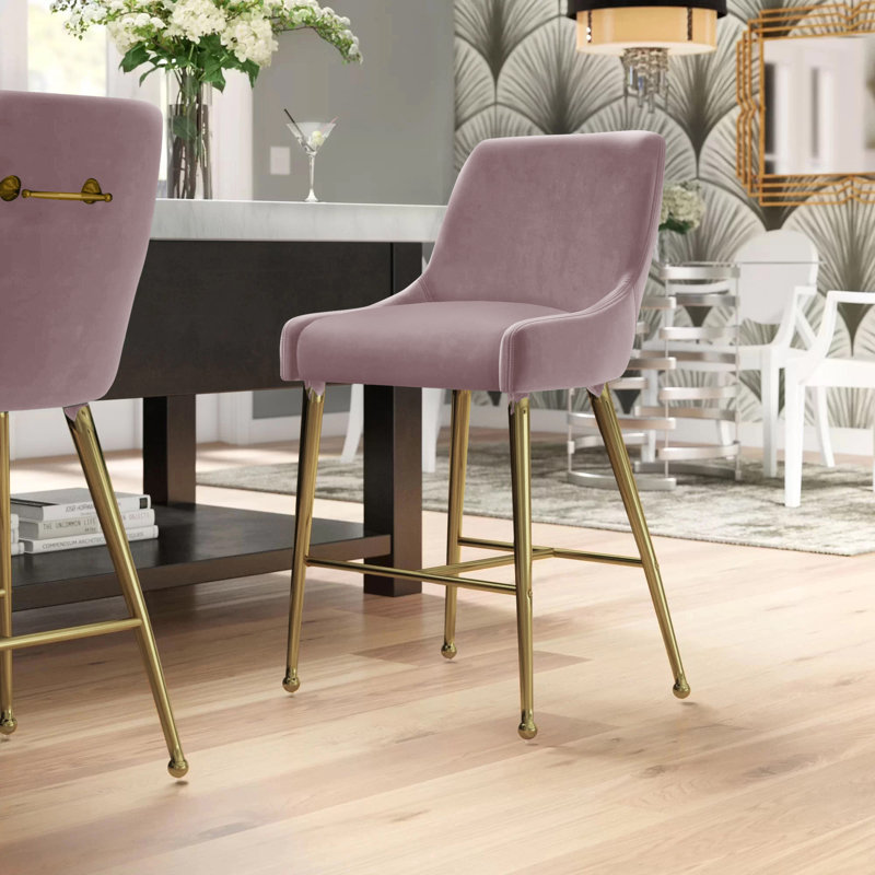 Tabouret de comptoir 28 po Owen, Rose, 28"