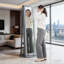 Miroir robuste, miroir pivotant sur 360 °, avec tablettes de rangement