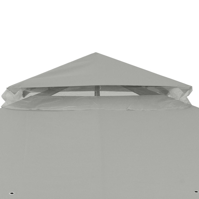 Steel Patio The Soft Roof Gazebos, Dark Gray, 11 Ft. W X 11 Ft. D