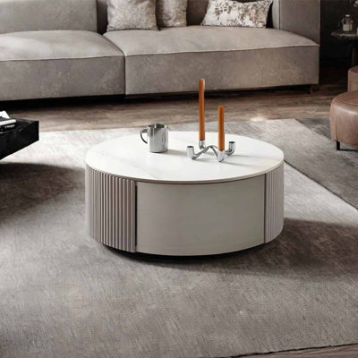 Light luxury rock panel coffee table