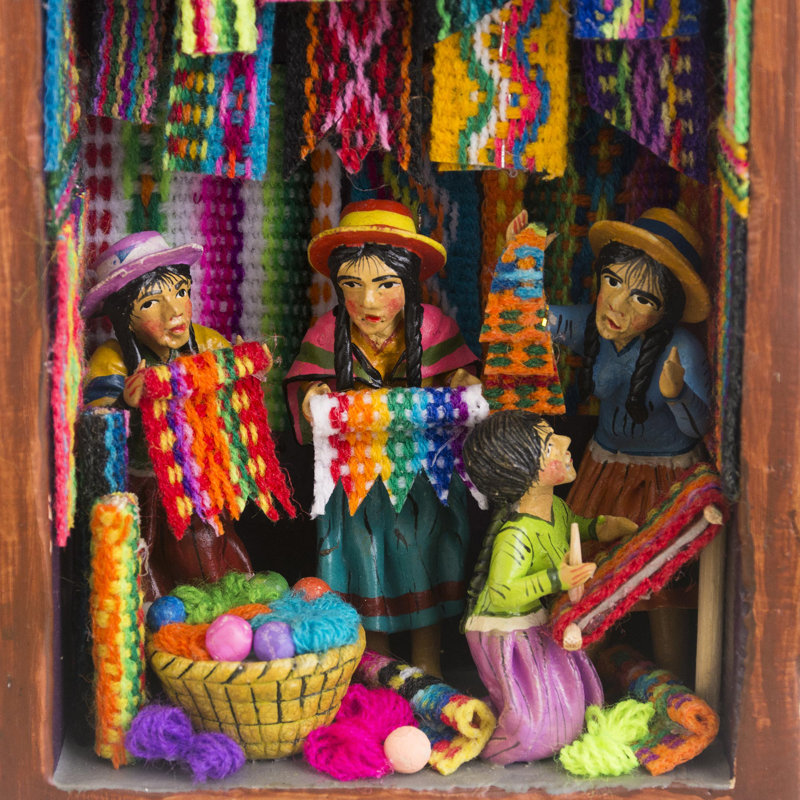 Handmade Marketplace Ceramic Retablo Figurine