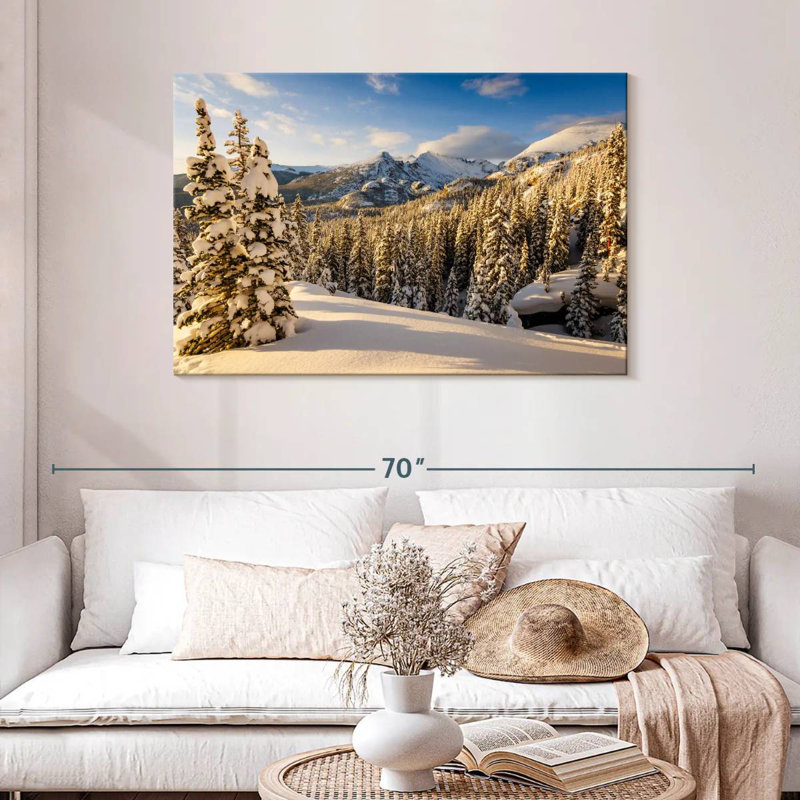 Alvord Snowy Pine Trees, 30" H x 45" W