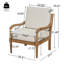 Chaise longue de patio en bois d'acacia avec coussins amovibles Gobnait