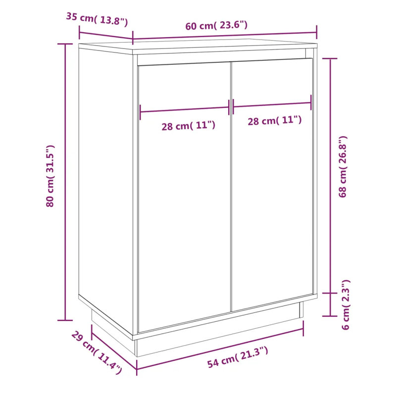6 Pair Solid Wood Shoe Storage Cabinet, Grey