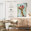 Couronne florale de girafe grunge sur toile-702619777