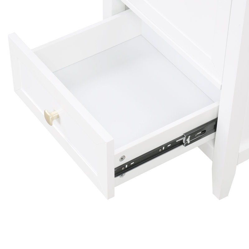 20'' Single Bathroom Vanity With Ceramic Top, White