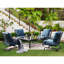 Chaises berçantes de patio avec coussins en oléfine pour cour arrière - ensemble de 2-450060073