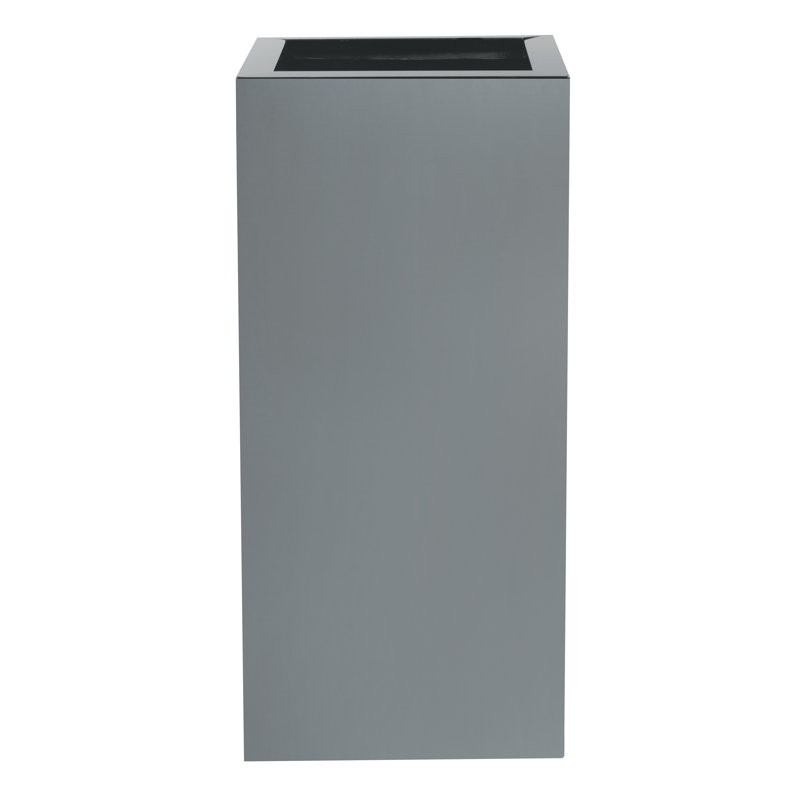 Metal Planter Box, 90cm H x 35cm W x 35cm D, Inox Shiny