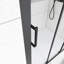 Porte de douche coulissante demi-cadre l 44 po à 48 po x H 70 po au fini noir mat